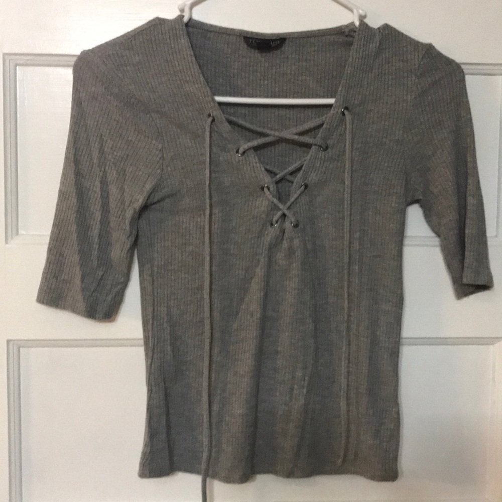 Top shop lace up crop top